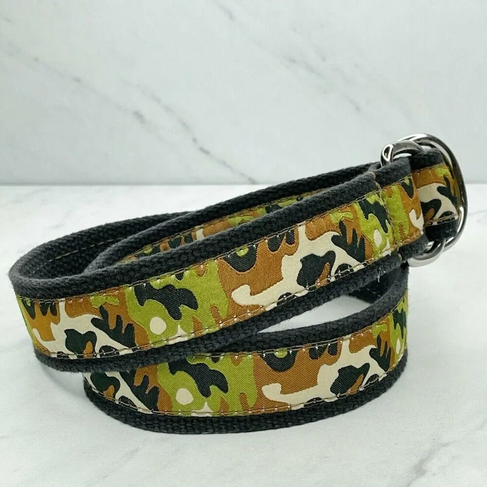 Up Country Camo Camouflage D Ring Belt Size XS Green Brown Black
